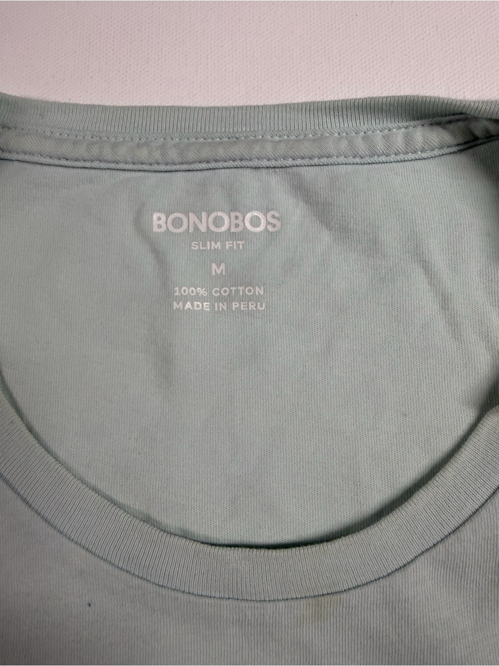 Bonobos Slim Fit Seafoam Green Crewneck Tee - Picture 2 of 3